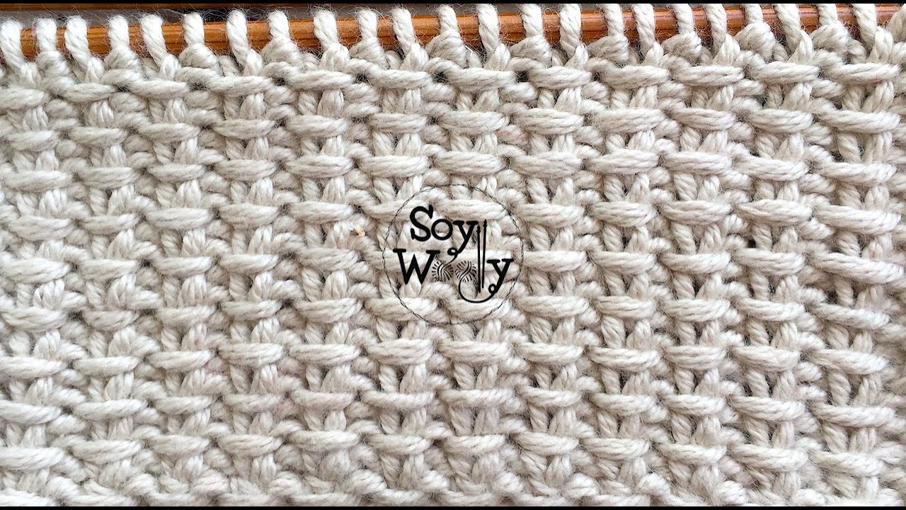 Cómo tejer el Punto Yute en dos agujas (reversible y en dos vueltas) - Soy Woolly