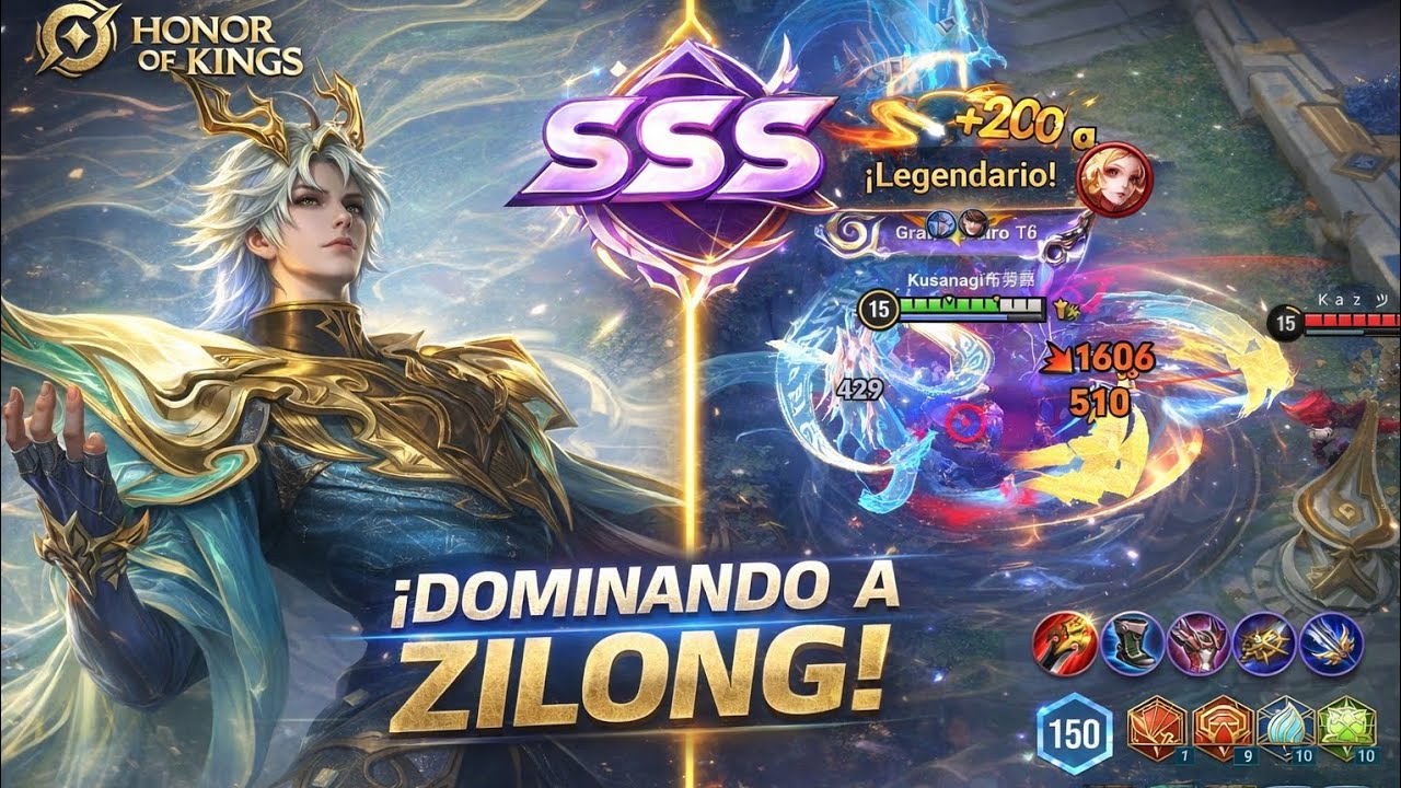 PARTIDA PERFECTA CON ZILONG, EL JG MAS VERSATIL DE HONOR OF KINGS!! GAMEPLAY RANKED GRAN MAESTRO 