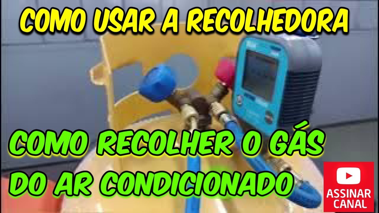 Recolhendo o gás com a recolhedora