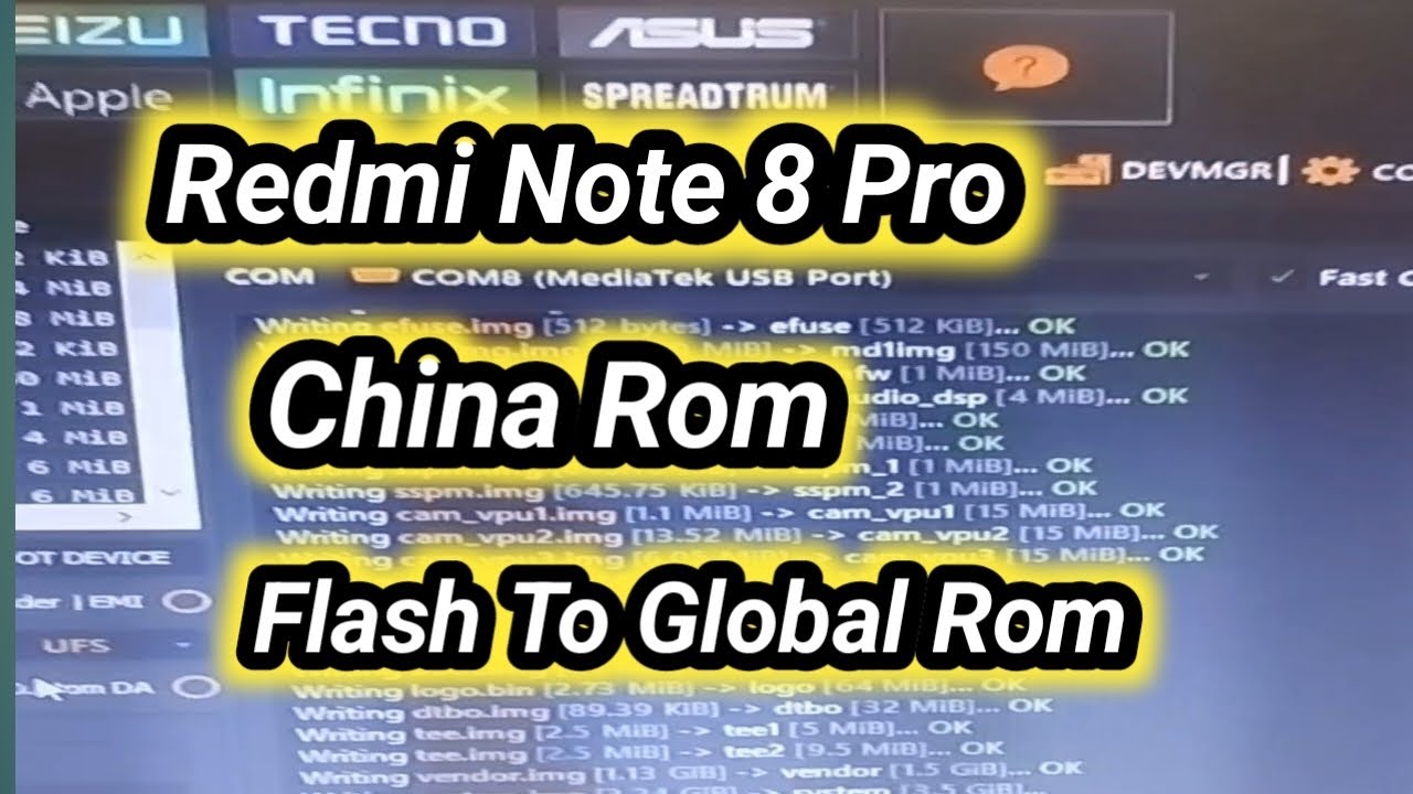 Redmi Note 8 Pro China Rom Flash to Global Rom / Redmi note 8 pro Flash software By Unlocktool