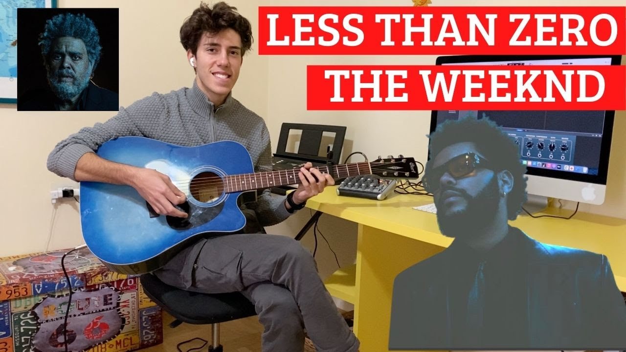 The Weeknd - Less Than Zero (guitar cover with tabs|chords) 🎸