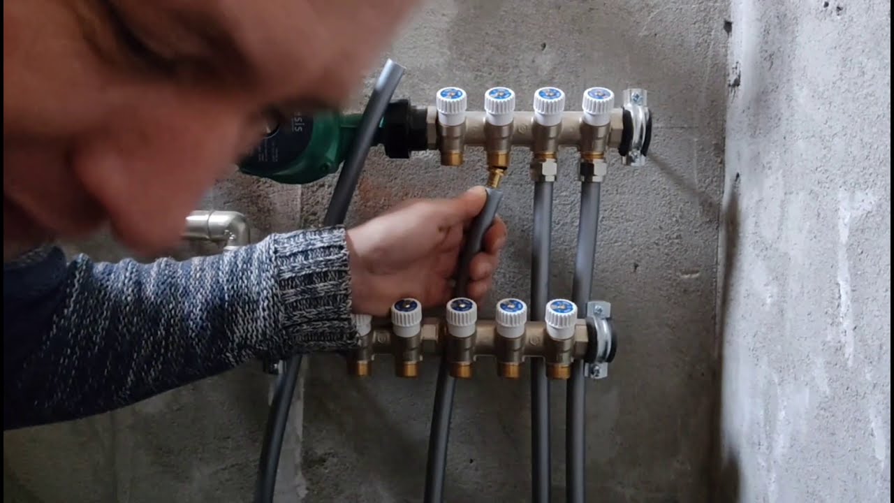 Подключение труб теплого пола к коллектору