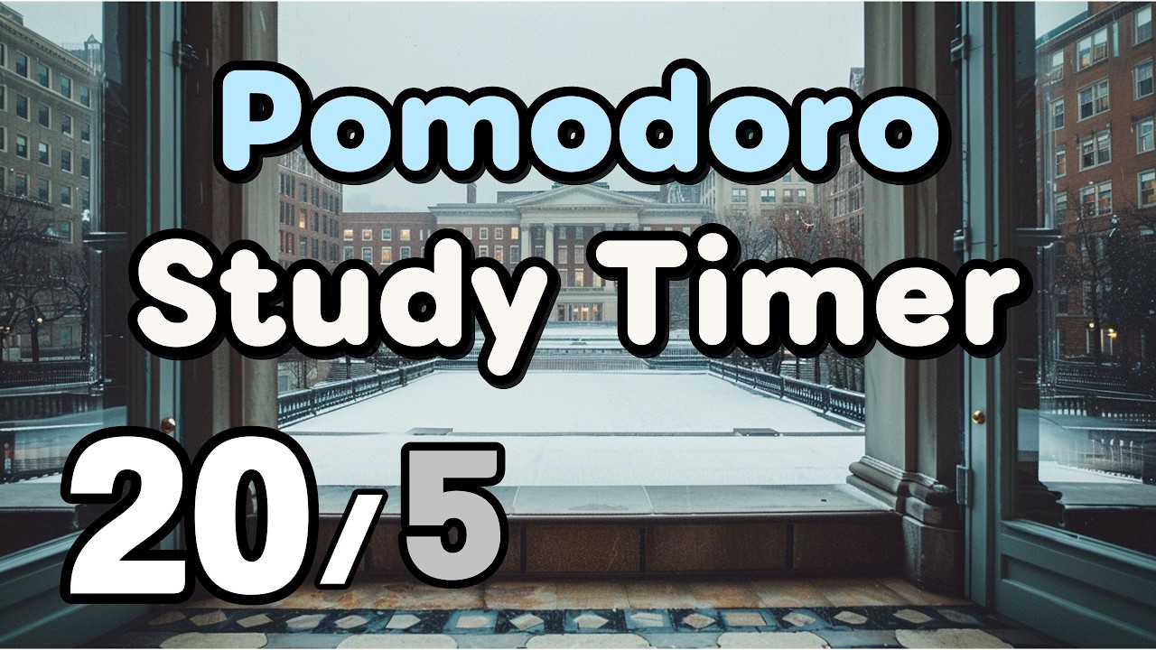 20/5 x2 Pomodoro Study Timer | Starter Focus Session (No Lyrics)