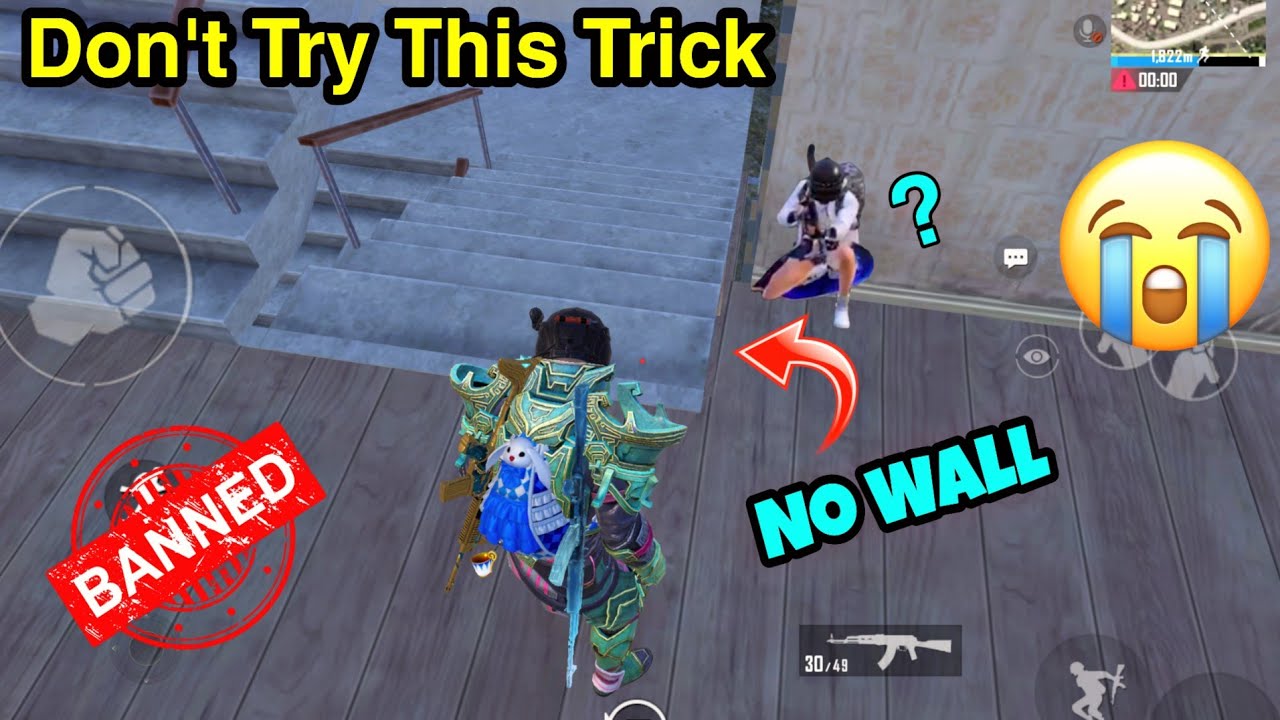 No Wall Trick | Don't Try This Trick in PUBG Mobile/BGMI