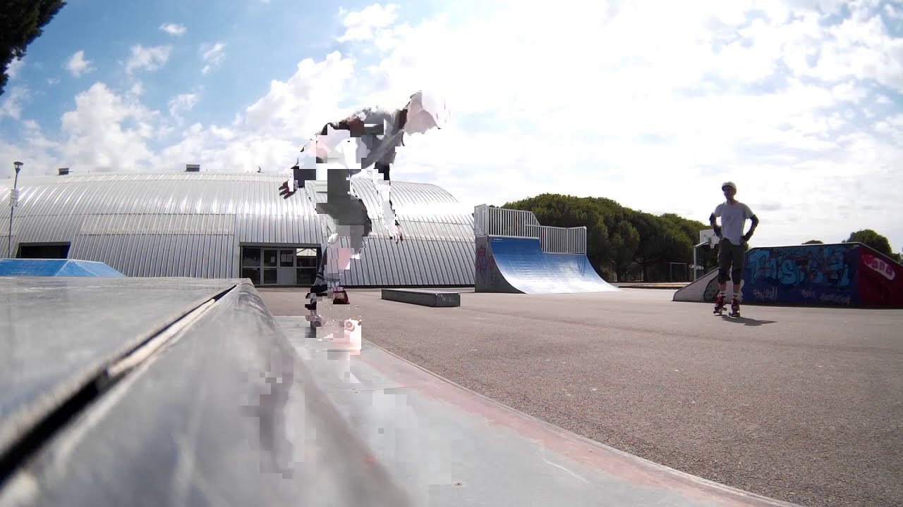 Session roller quad au skate-park d'Aytré