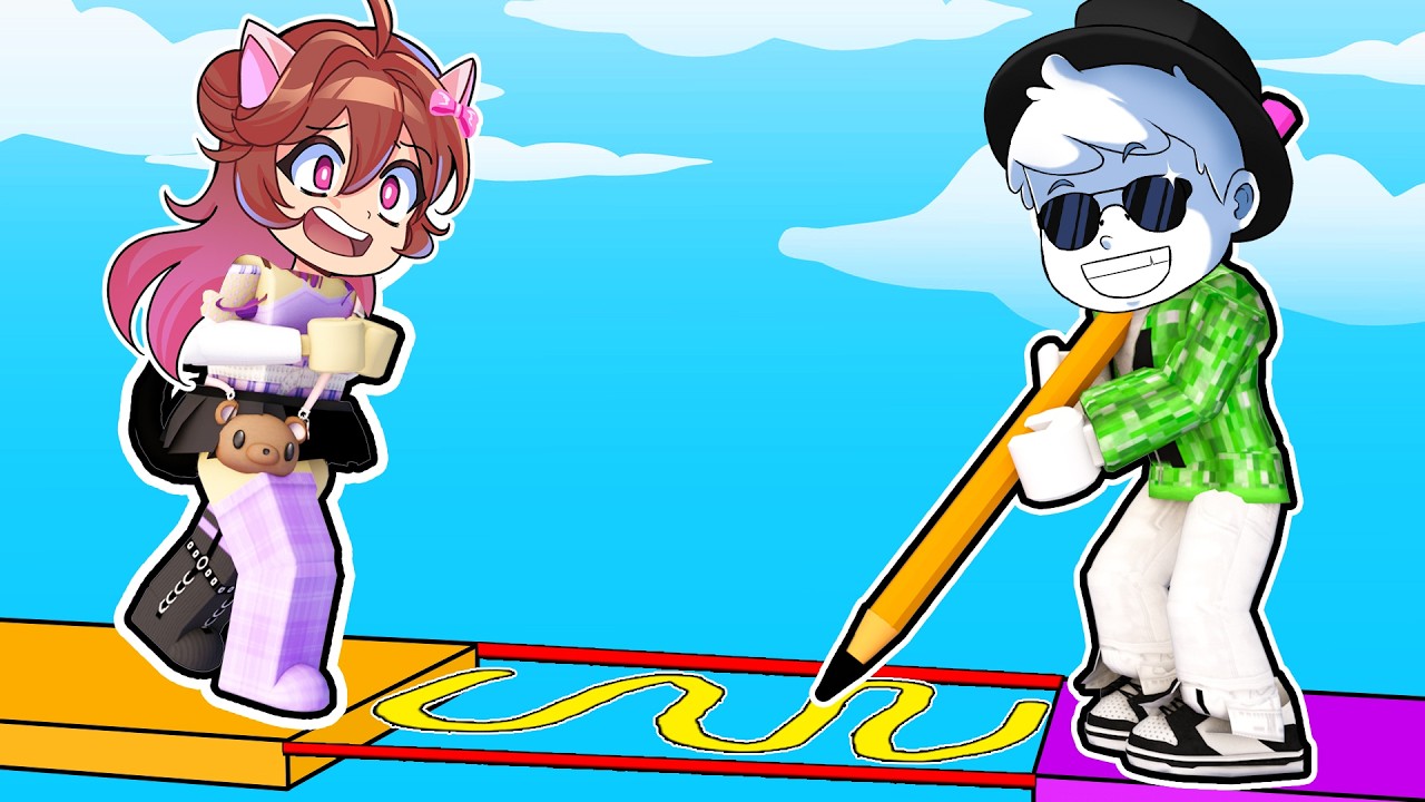 &iexcl;ROBLOX pero DIBUJAS tu CAMINO para SOBREVIVIR! ✏️🏃 OBBY con LINGAMES&rdquo;