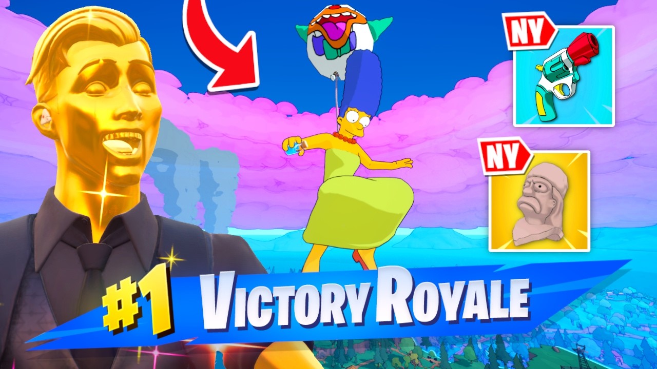 Prøver De NYE MYTHIC og EXOTIC Våben i Fortnite SIMPSONS!