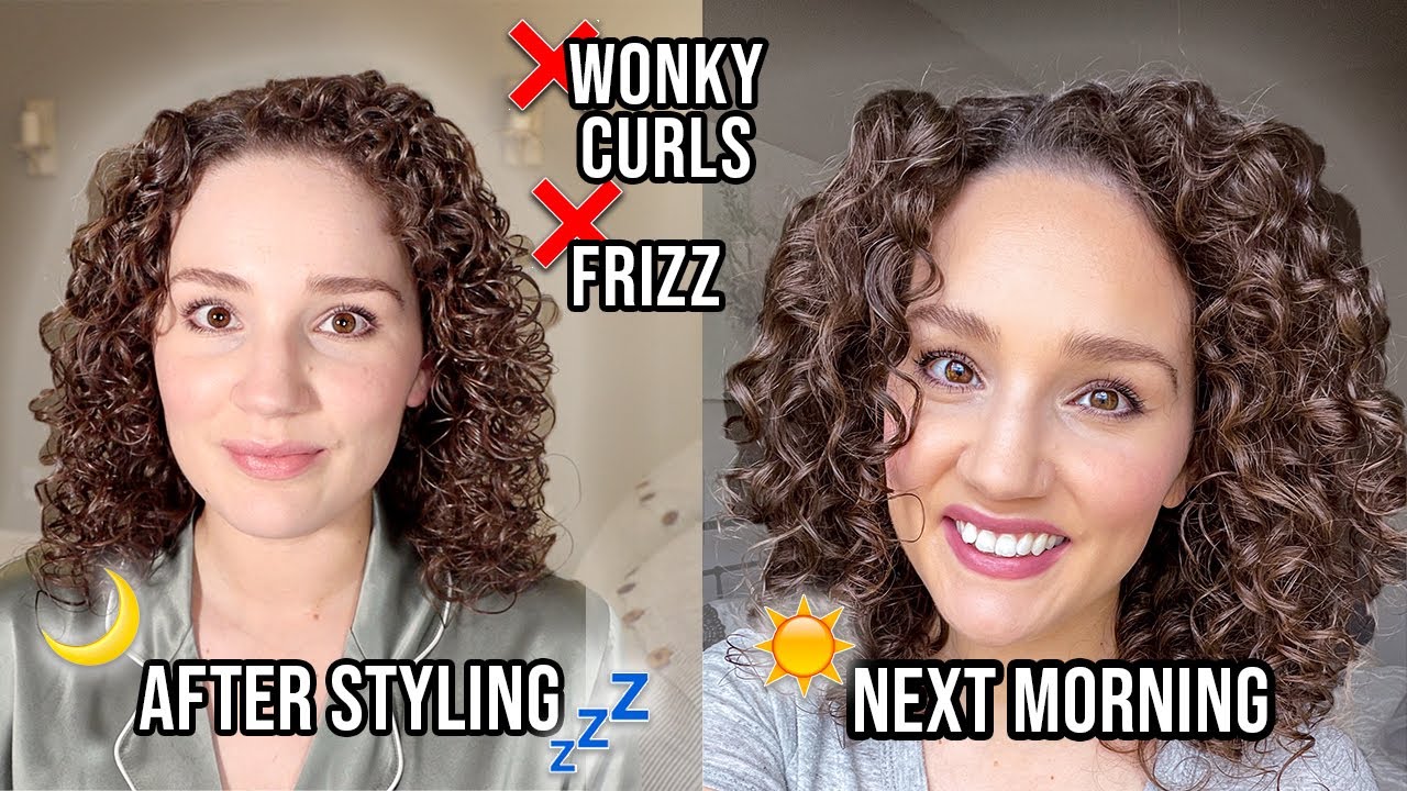 Nighttime Curly Hair Routine, How to Preserve Curls Overnight + Touchup Refresh