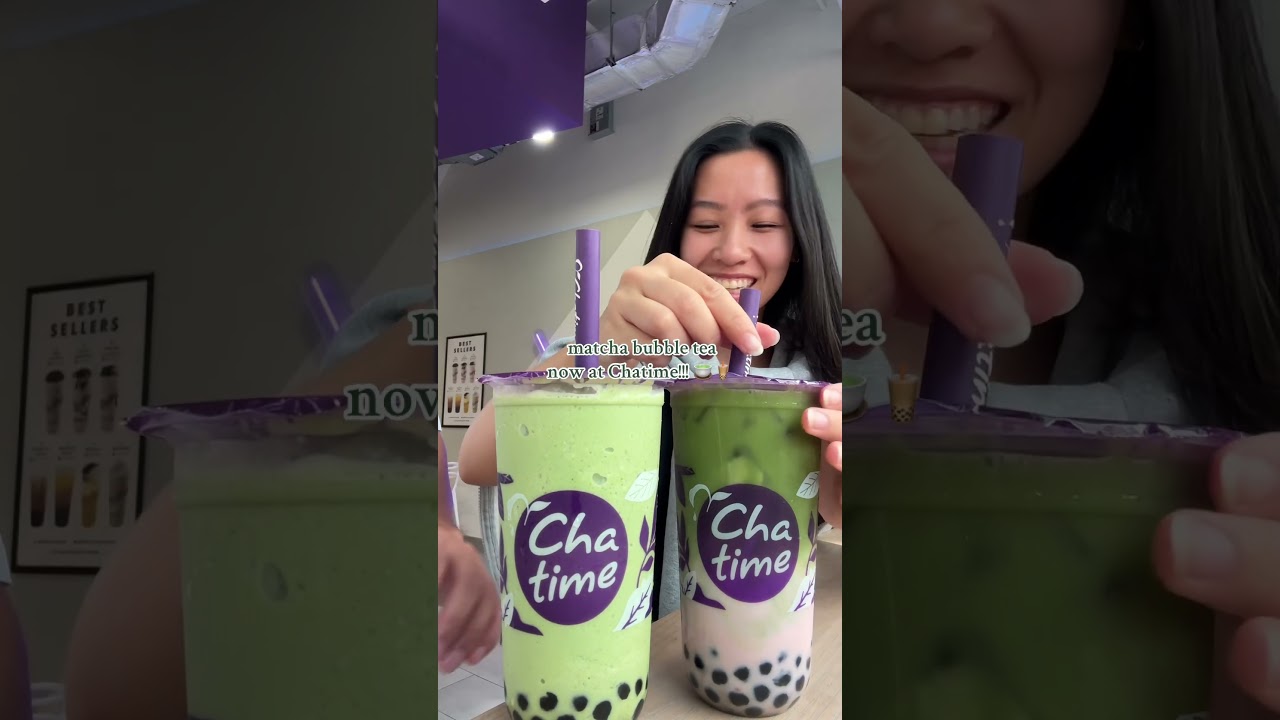 matcha bubble tea at chatime!!! 🍵🧋