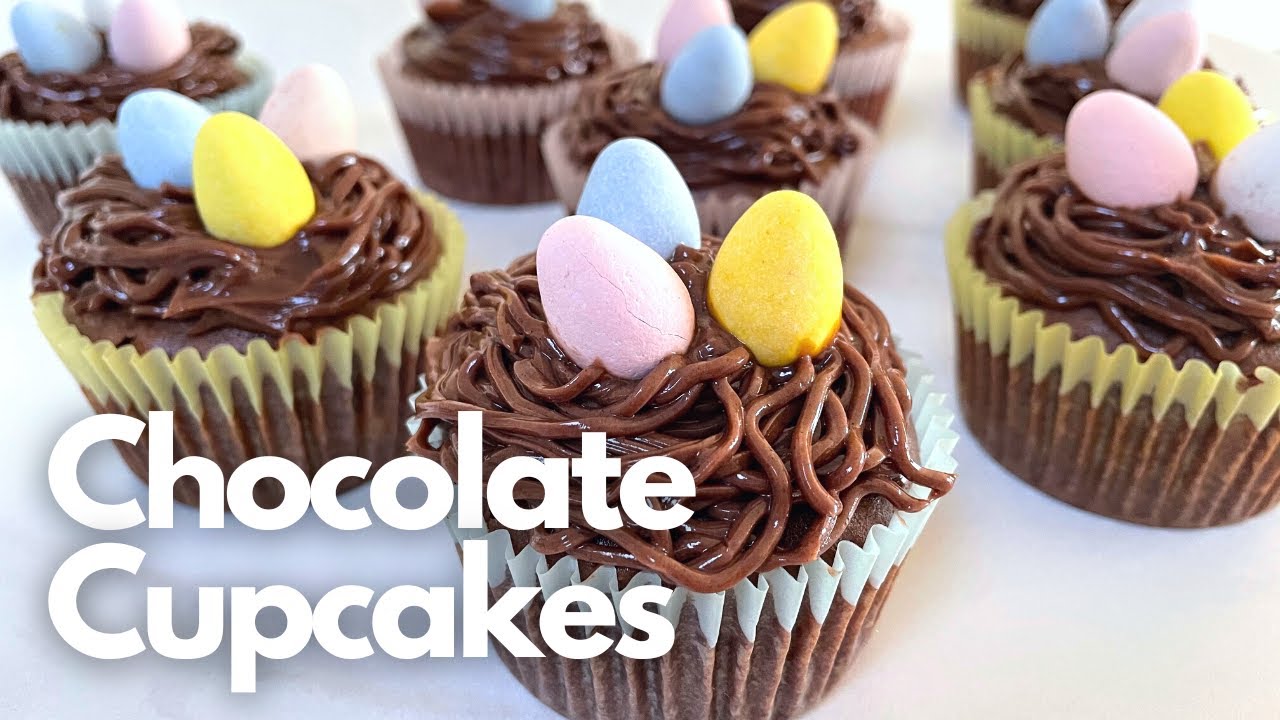 Chocolate Easter Egg Cupcakes 🐣 🐰 💐