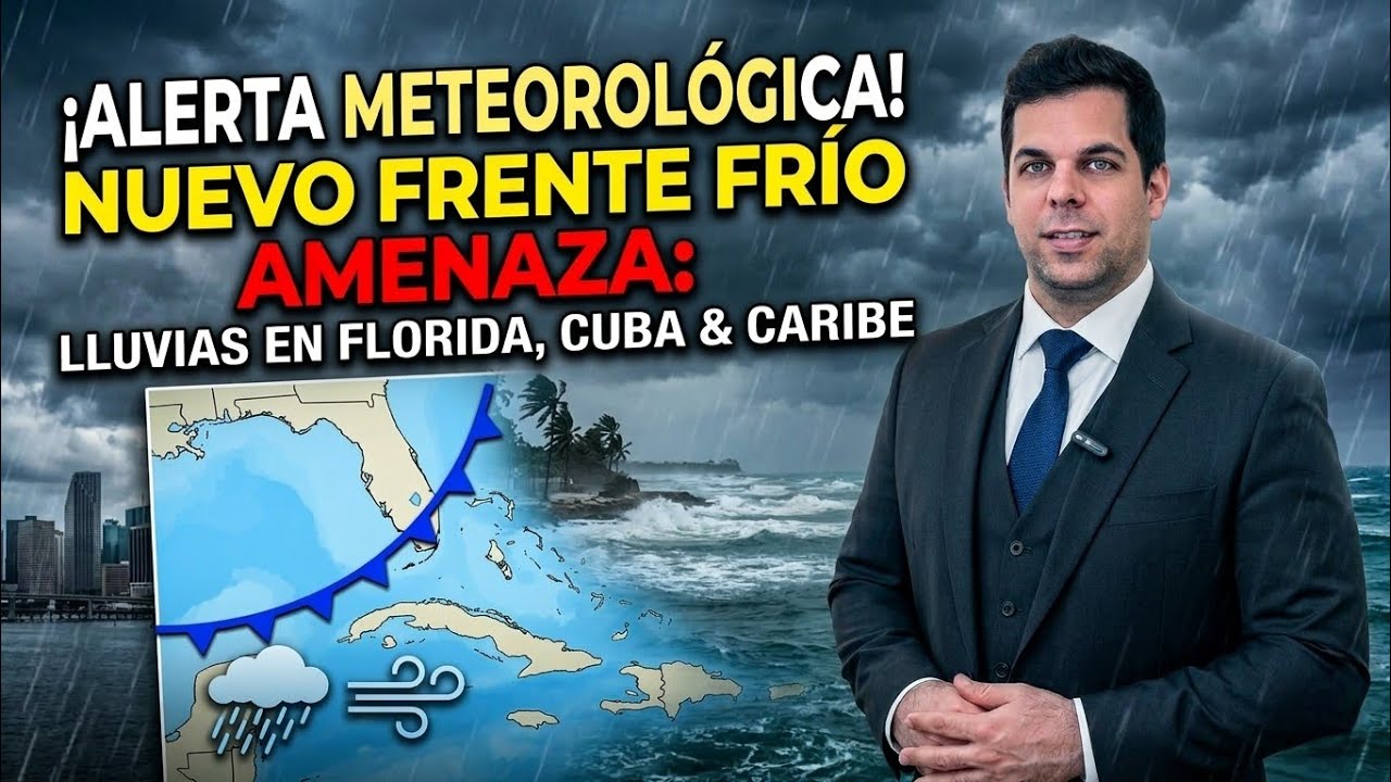 Alerta: Frente Frío dejará lluvias en el Caribe, Cuba y Florida.