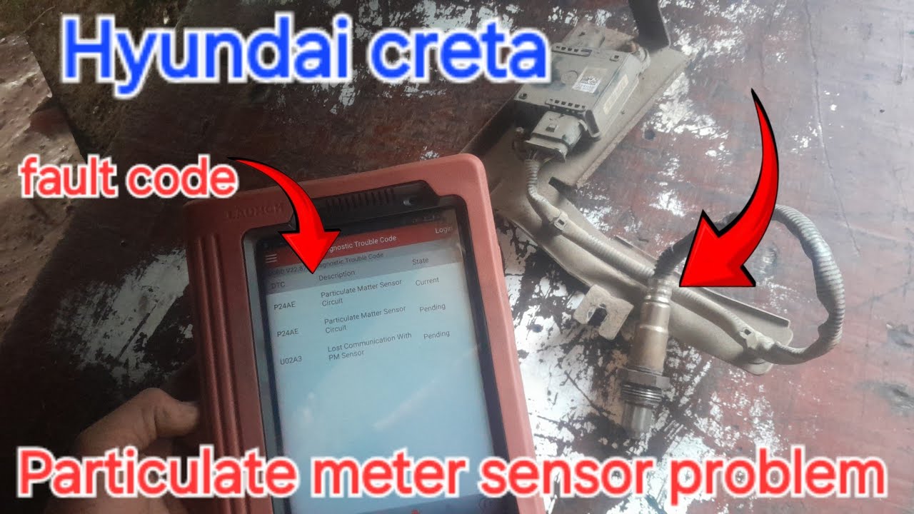 P24AE Particulate Matter Sensor circuit/ Hyundai creta particulate metre sensor faulty/ U02A3