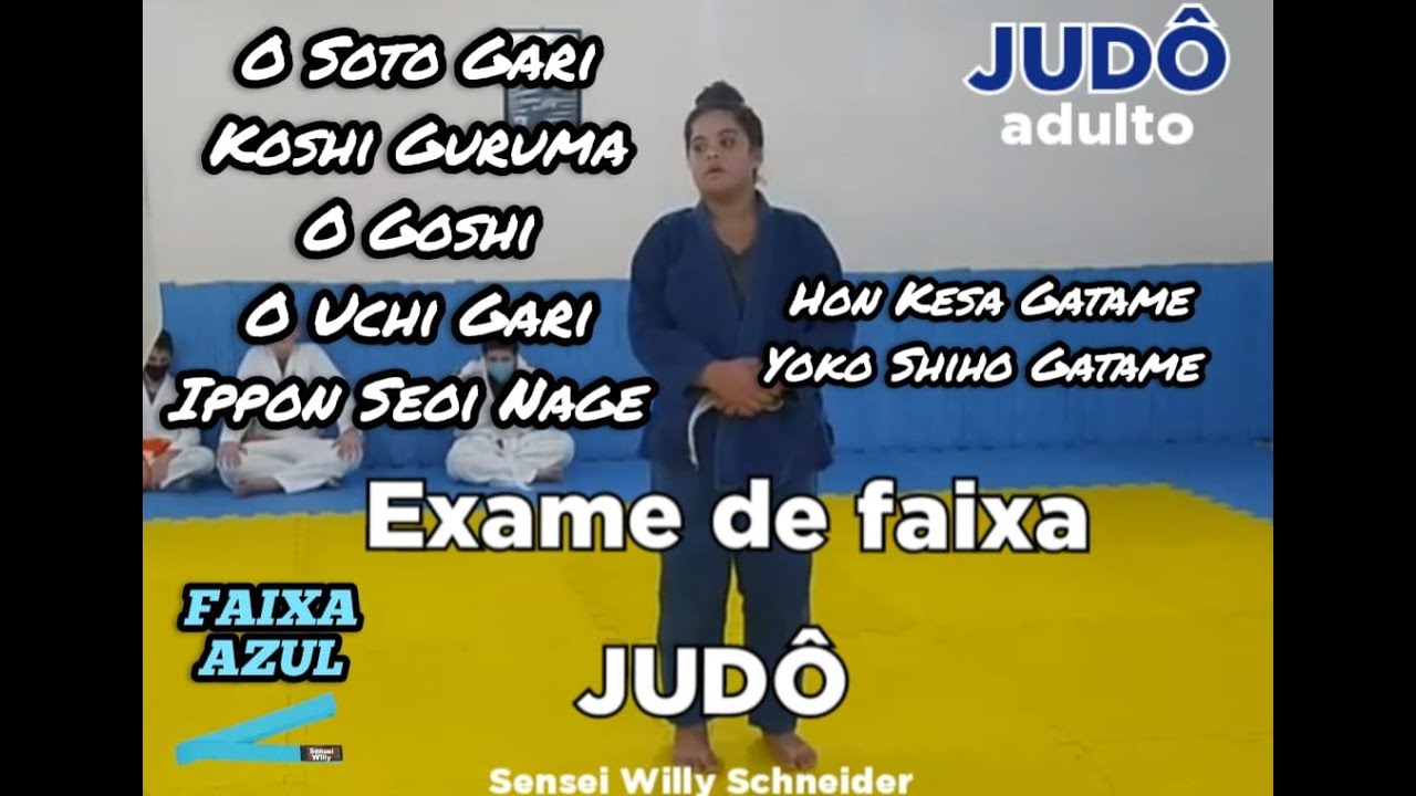 JUDÔ - Exame de faixa para AZUL (Sensei Willy Schneider)