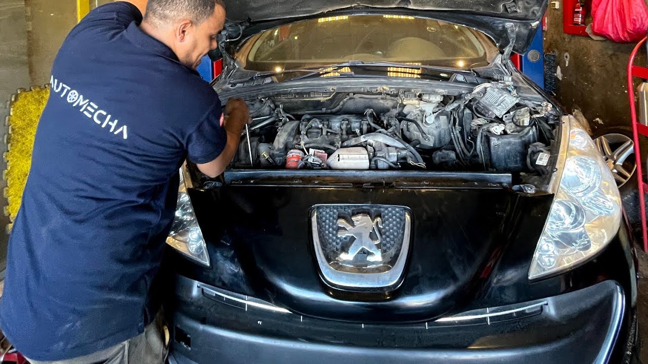 Peugeot 308 cc engine removal.. فك موتور بيجو 308