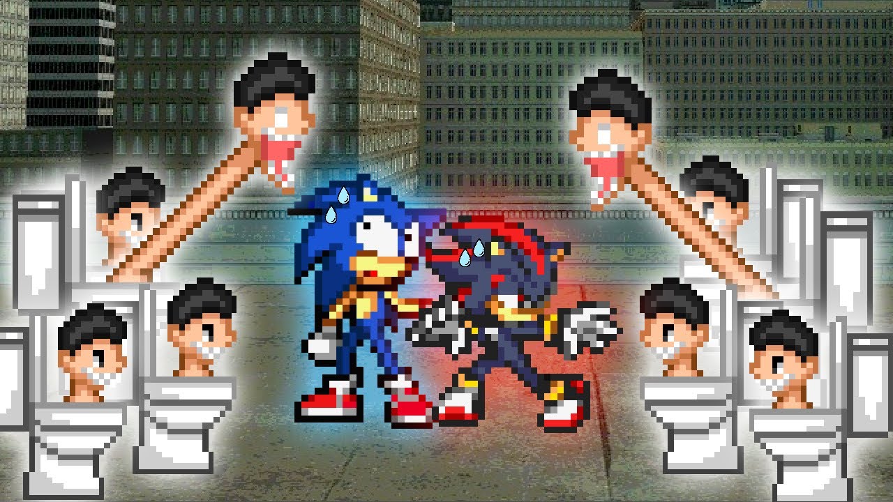 M.U.G.E.N - Sonic And Shadow Vs Skibidi Toilet? (Bônus Char Stage) (Skibidi Toilet)