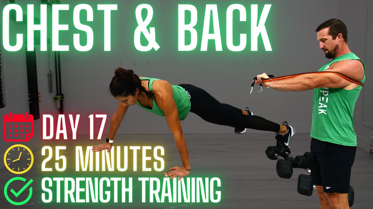 Chest and Back Workout - Dumbbells or Resistance Bands - 31 DoF Day 17