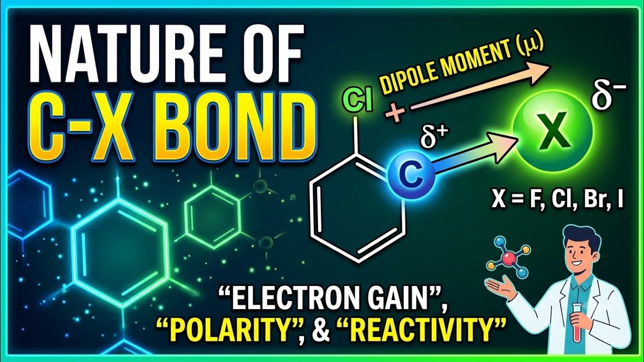 Nature of C-X (carbon and Halogen) bond
