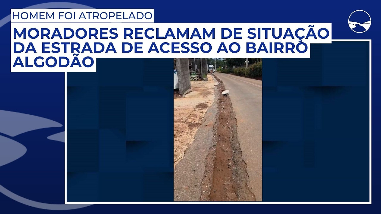 Moradores reclamam de situação da estrada de acesso ao bairro Algodão; homem foi atropelado