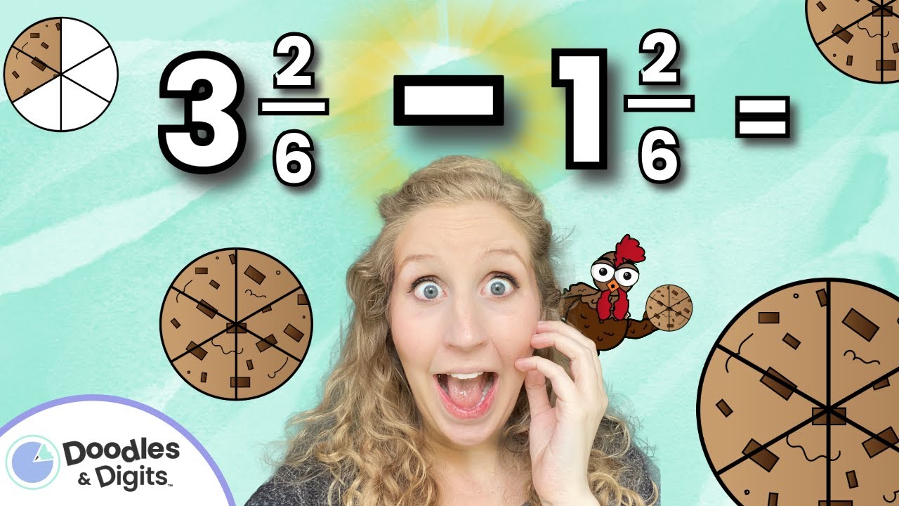 Subtracting Mixed Numbers - 3 Strategies for Kids (Number Line, Models & Equations!)