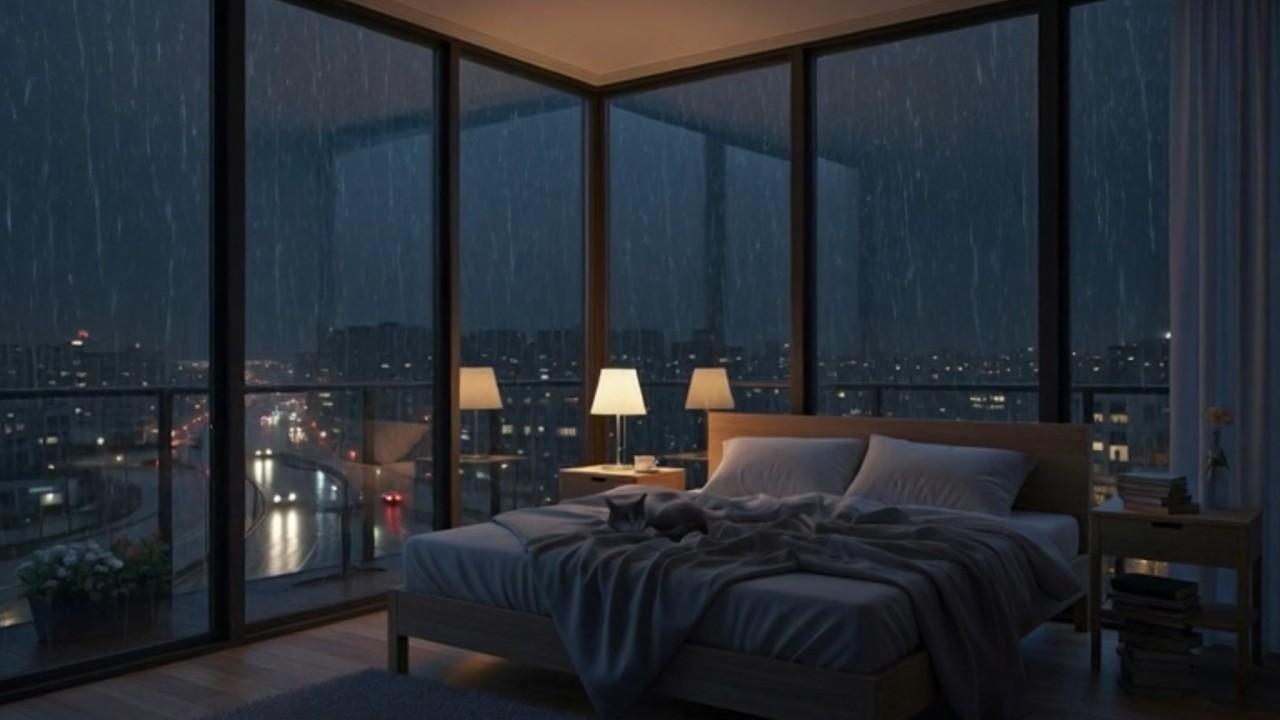 계속 내리는 비, 잠을 부르는 소리 #백색소음#sleepaid #deepsleep #nightambience