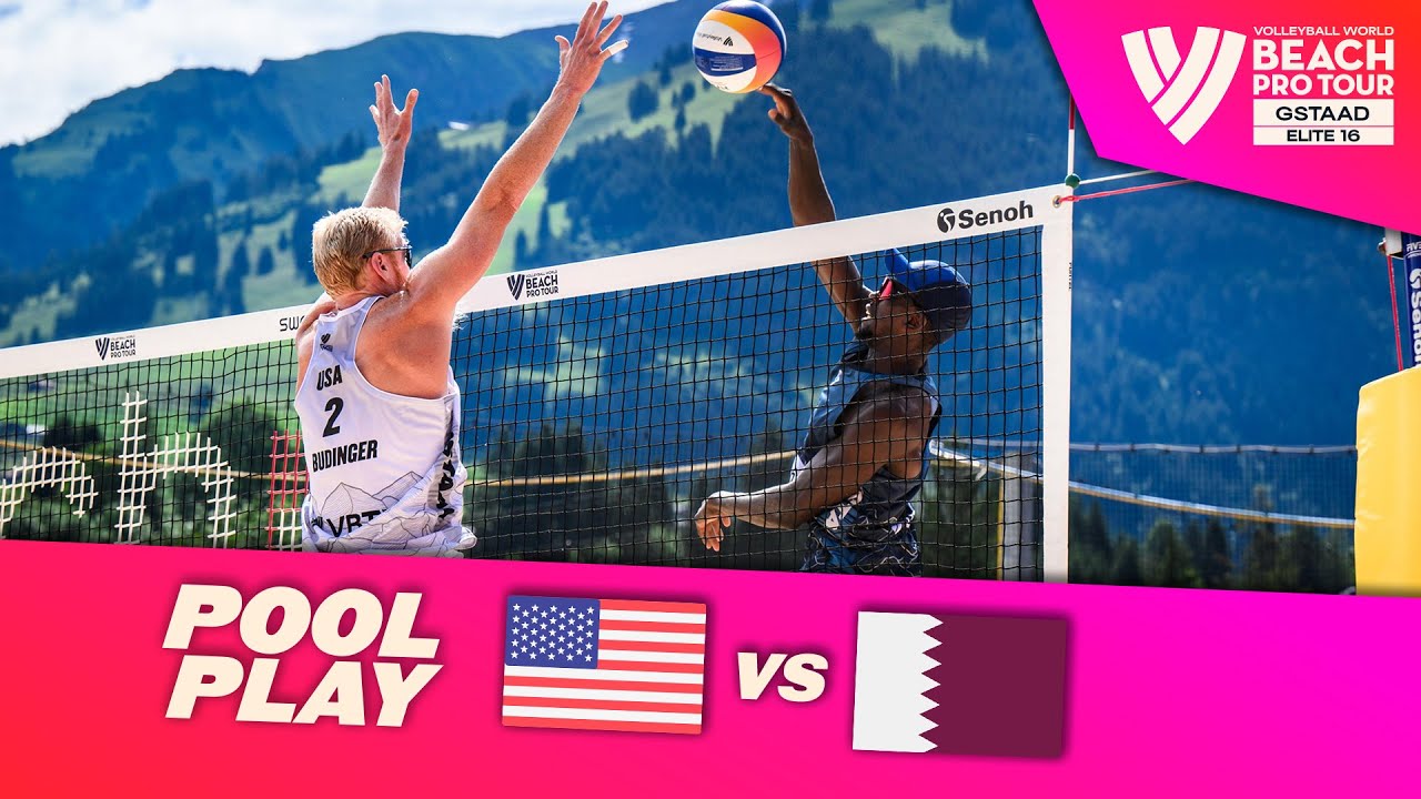 Evans/Budinger vs. Cherif/Ahmed - Pool Play Highlights | Gstaad 2024 #BeachProTour