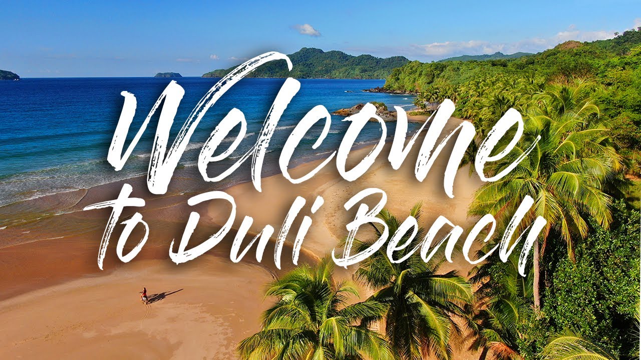 Duli beach Best destination in Palawan Philippines - surfing - motorbike road trip - drone footage