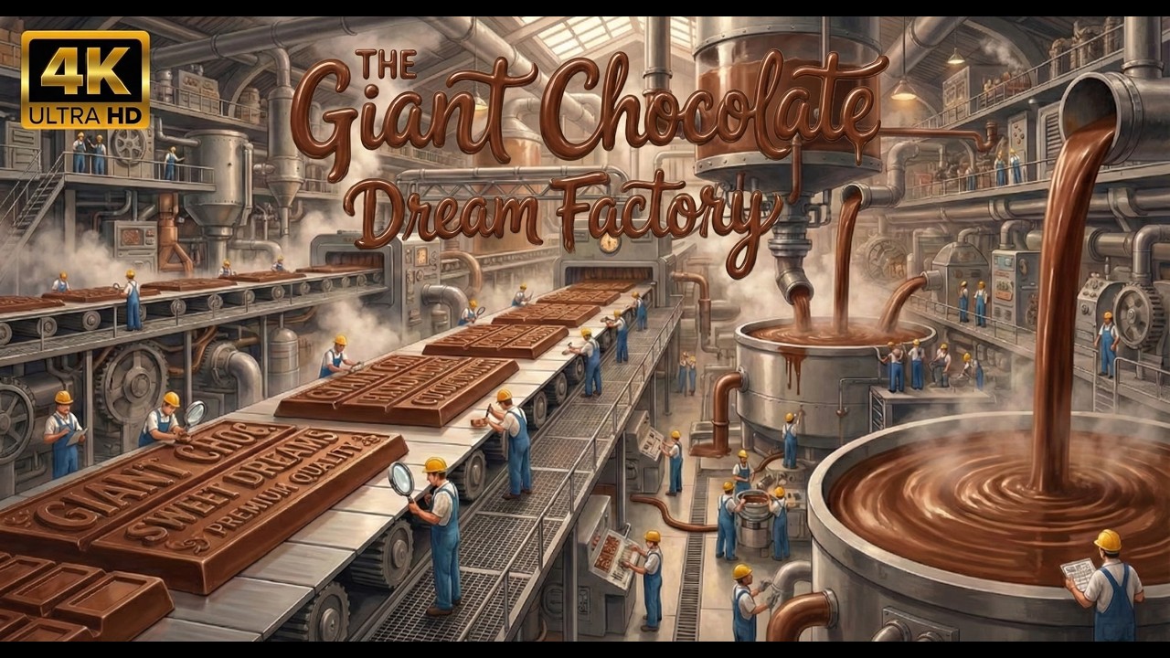 Inside a 1920s Chocolate Factory: From Bean to Bar (ASMR) 🍫🏭