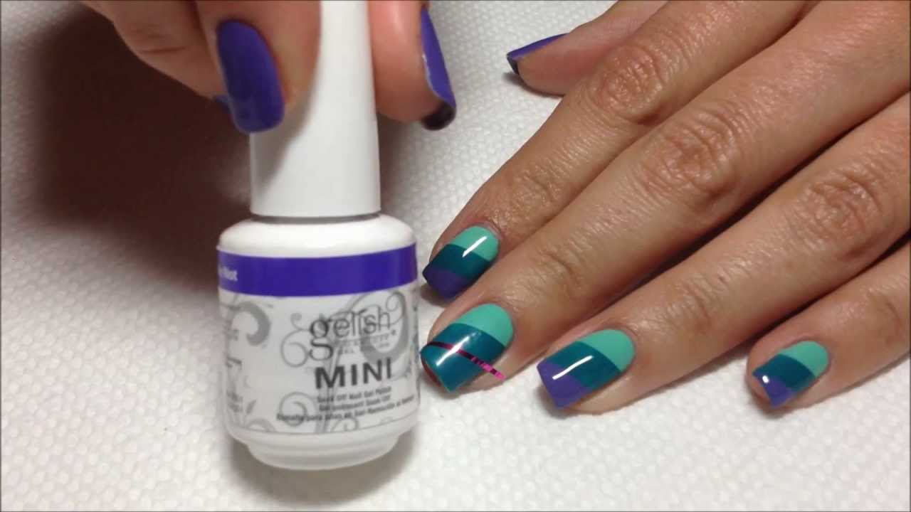 Gelish Striped Gradient Tutorial