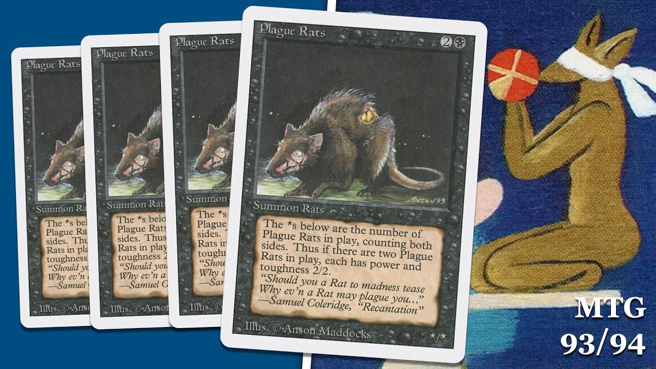 Чумные крысы (Ч) против Стазиса (У), пересмотр 40 | Old School Magic the Gathering #mtg9394
