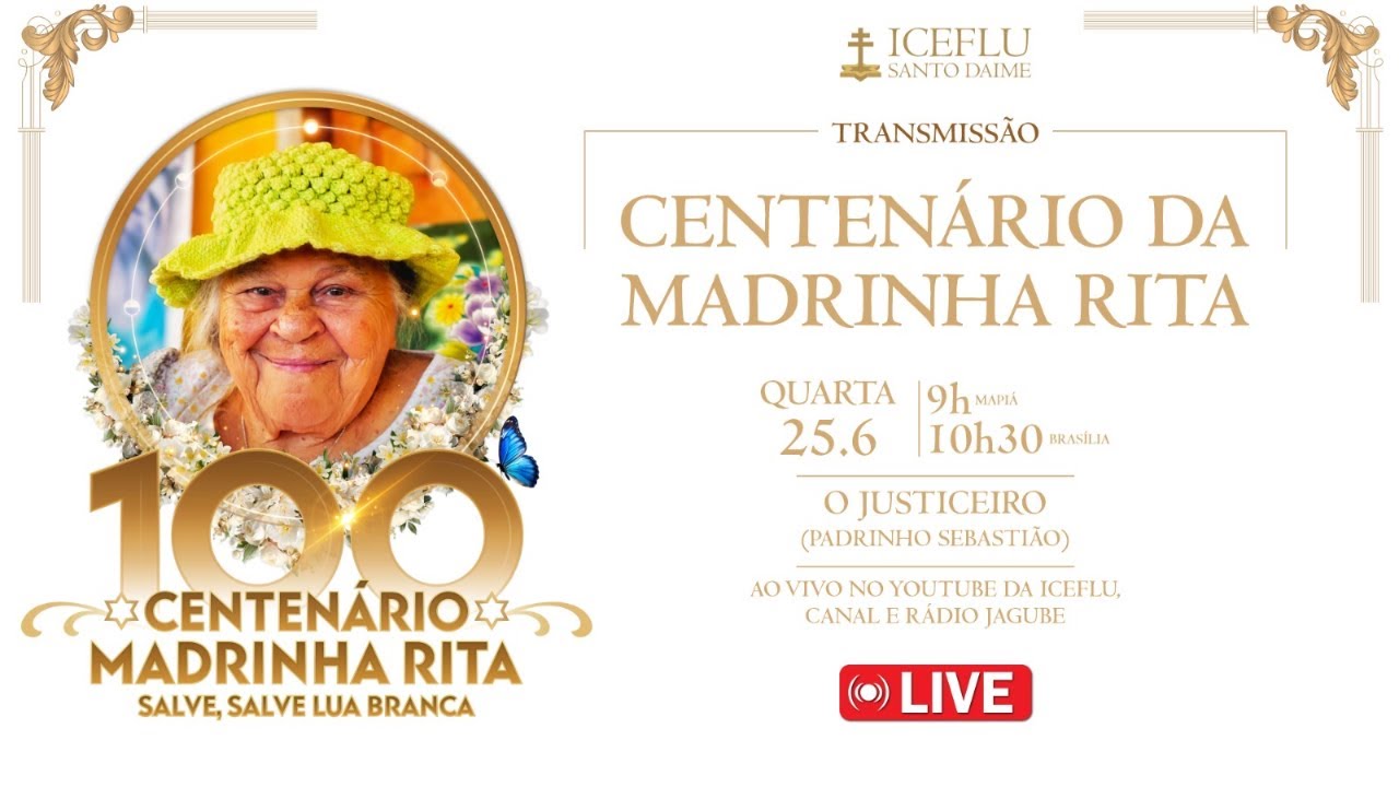 🦋✨100&deg; anivers&aacute;rio da nossa Matriarca, Madrinha Rita Greg&oacute;rio de Melo✨🦋