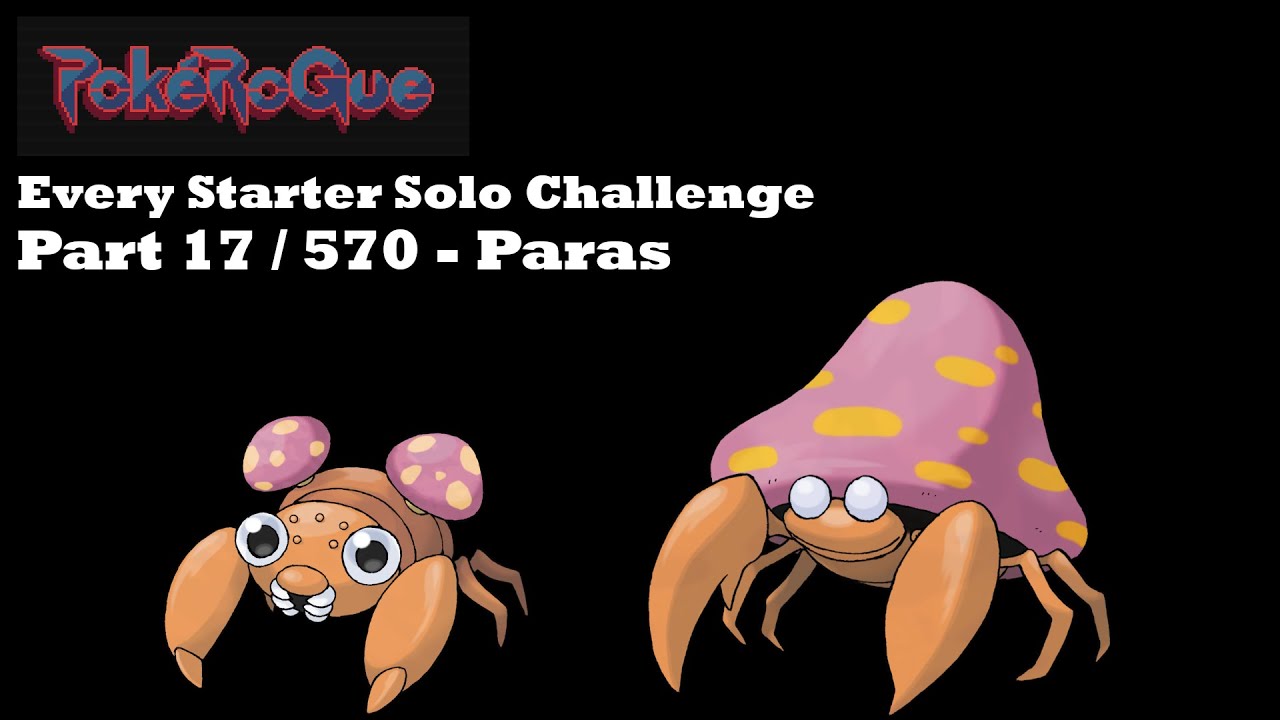 PokeRogue Solo Pokemon Challenge 17/570 - Paras Line