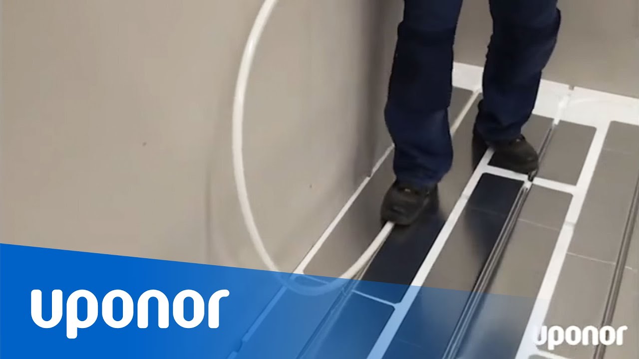 „Uponor“ grindinis šildymas. Sauso tipo grindų konstrukcija „Siccus“ ant izoliacinės plokštės.