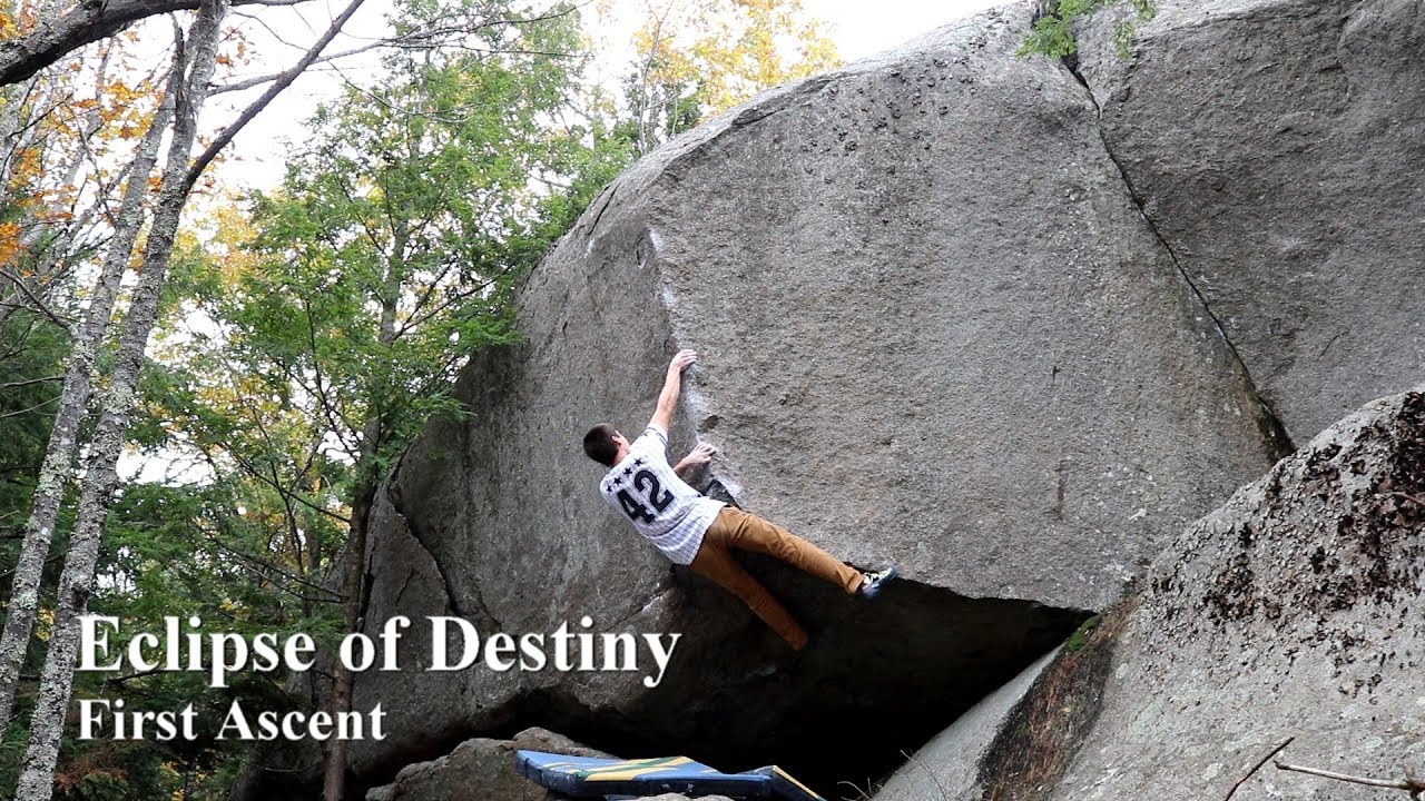 Eclipse of Destiny (V10) FA - Pawtuckaway, NH