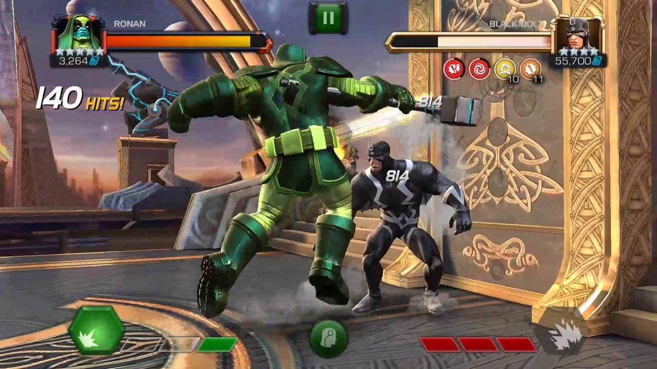Ronan VS ROL Black Bolt marvel contest of champions