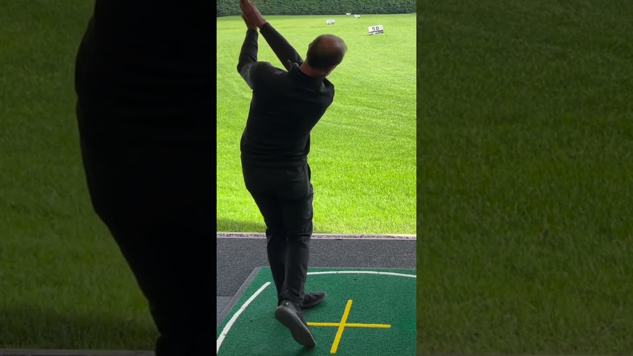 How GOOD is Adrian&rsquo;s swing!! Silky smooth slow-mo iron shot 👌🏻