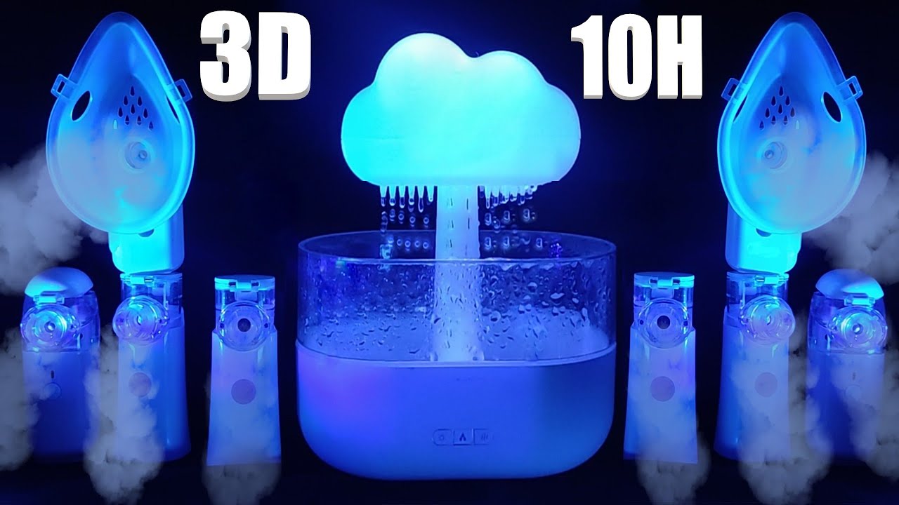 🌧️ASMR: 3D-аэрозоль с восемью небулайзерами и невероятным дождем для сна и расслабления(Версия 2025)