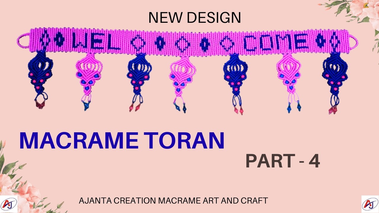 Macrame welcome toran part 4 #livestream #shorts #ytstudioes #macrametutorial #diycraft
