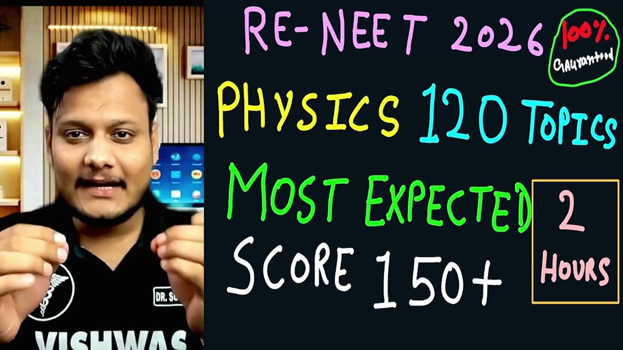 Re-NEET 2026: MOST EXPECTED 120 TOPICS of PHYSICS 🔥|| Score 150 + Marks from This ❤️ #reneet2026