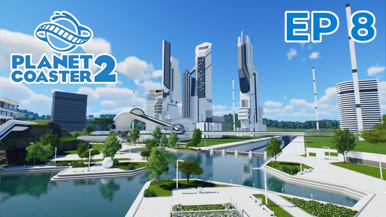 Planet Coaster 2 | Skyscrapers & Monorail Station | Episode 8 | Custom Futuristic City