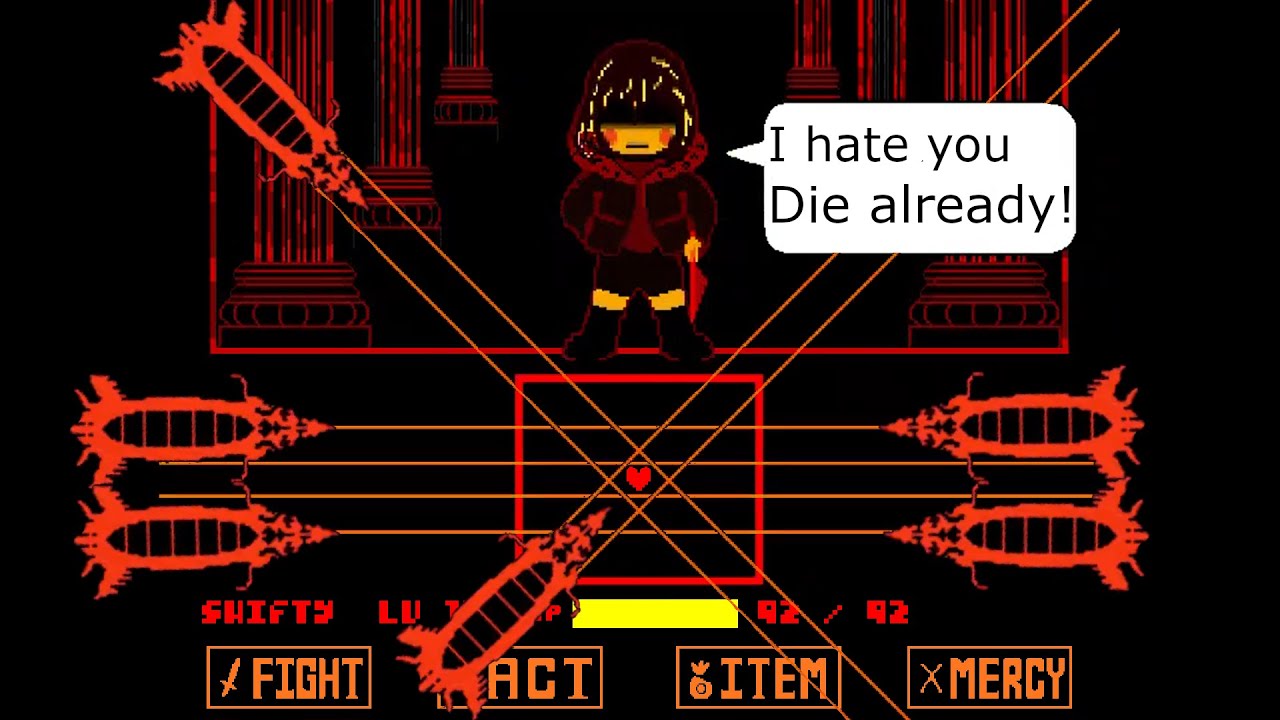 Storyfell Chara Phase 1 Noob Mode Pacifist Ending - Bad Ending