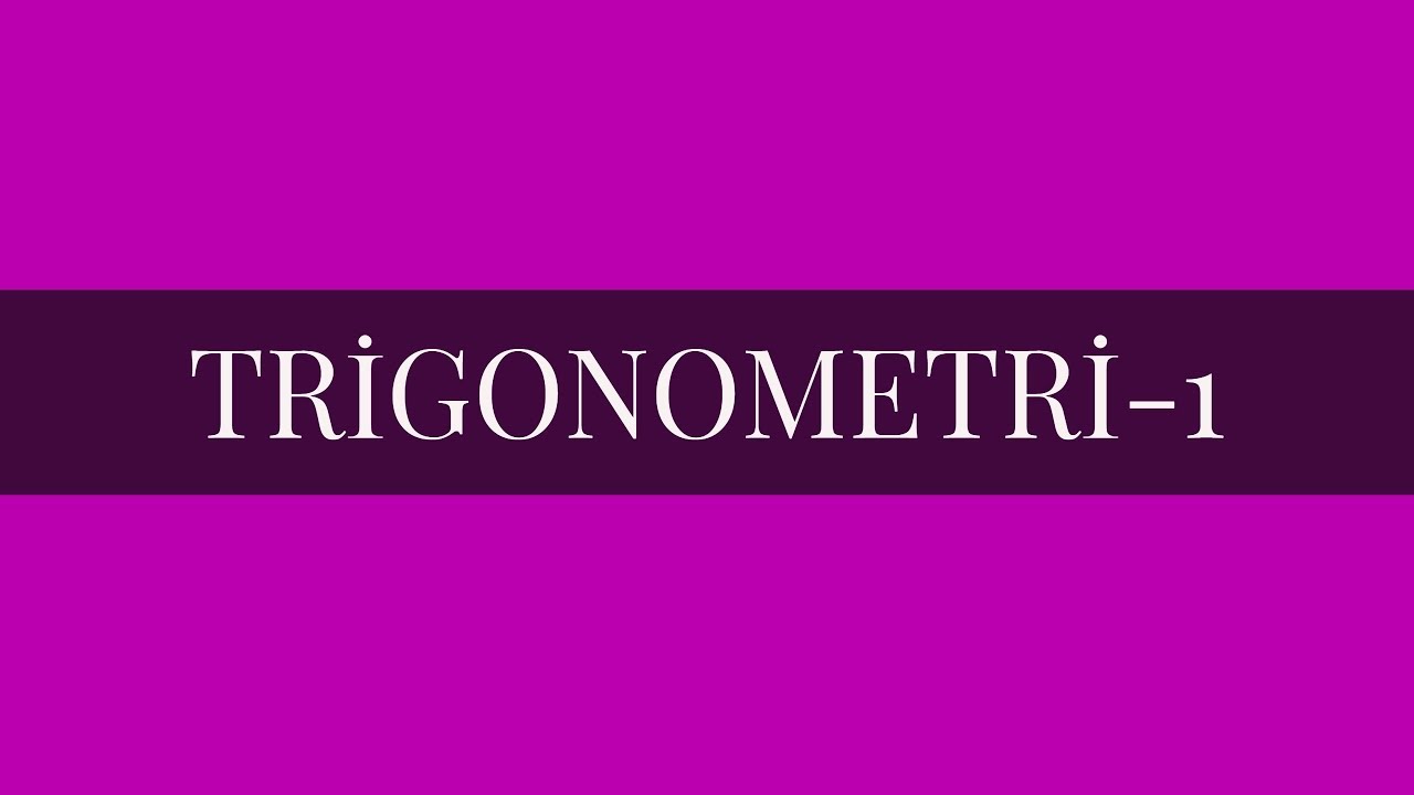 AYT MATEMATİK - TRİGONOMETRİ-1