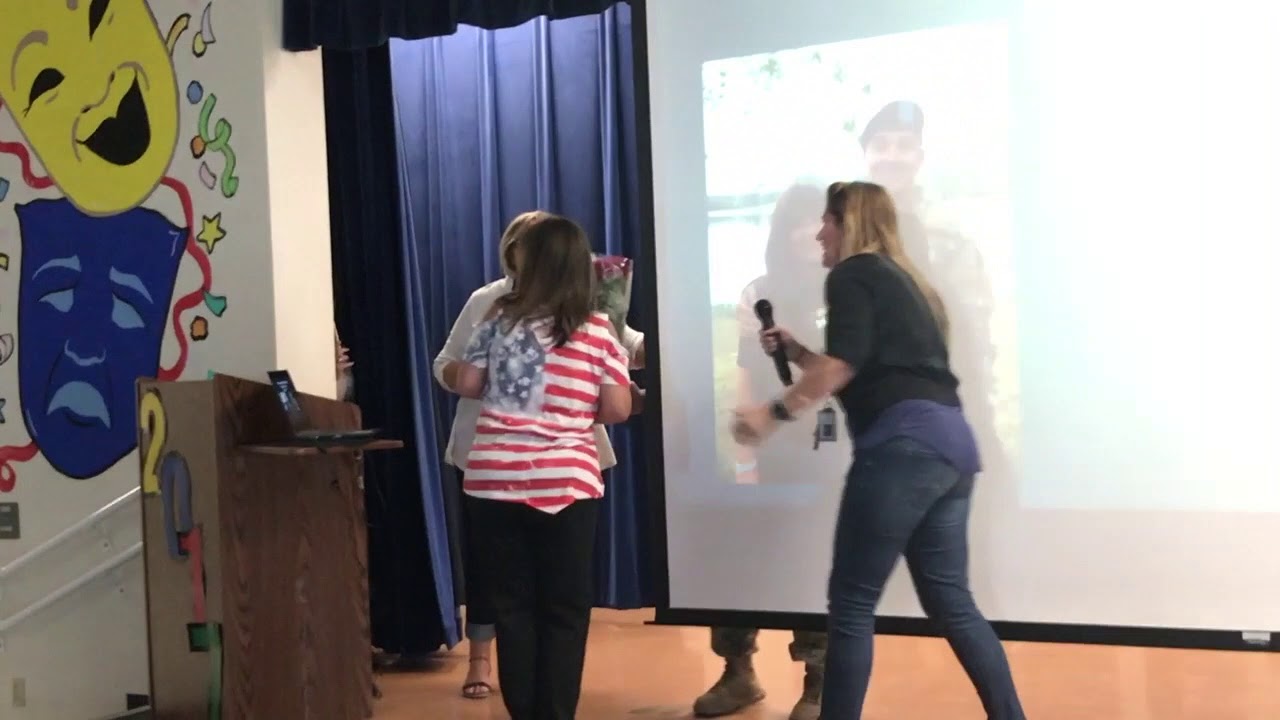 Military Son Surprises Mom On Her Birthday At Hollywood Hills Elementary