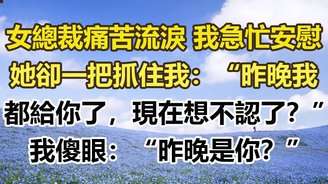 美女總裁痛苦流淚，我急忙上前安慰，她卻一把抓住我：“昨晚我什麼都給你了，你現在想提上褲子就不認了？”我傻眼：“昨晚是你？”#幸福敲門 #為人處世 #生活經驗 #情感故事