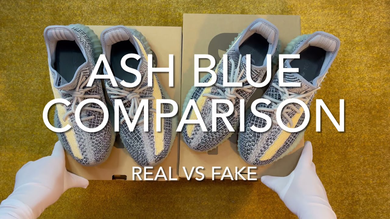 YEEZY 350 V2 “Ash Blue” | Original/Real vs. Fake/Replica | ASMR + unboxing