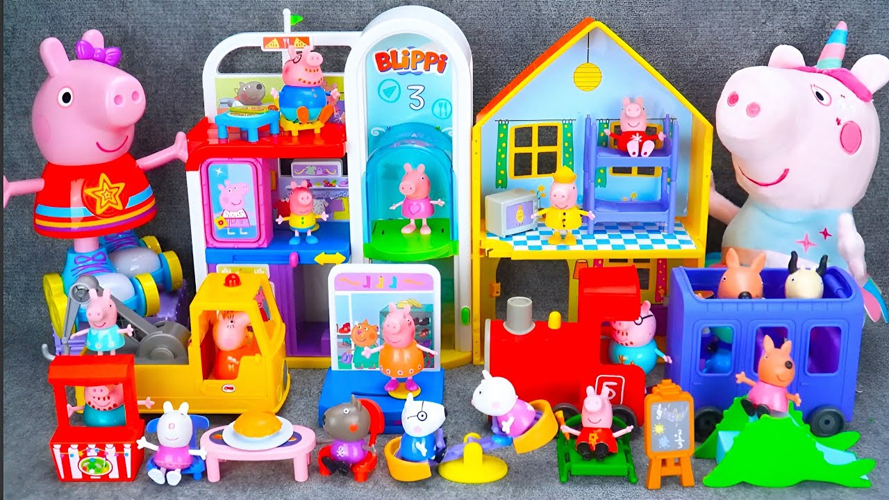 Satisfying with Unboxing Peppa Pig shopping Mall Playset ASMR | Peppa Review Toys
