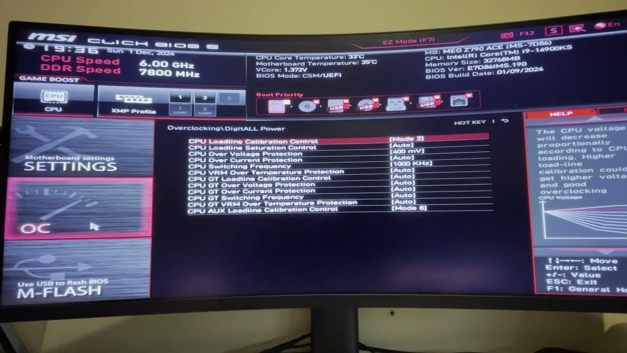 MSI MEG Z790 ACE 14900ks  Cinebench r23 44458- 300w