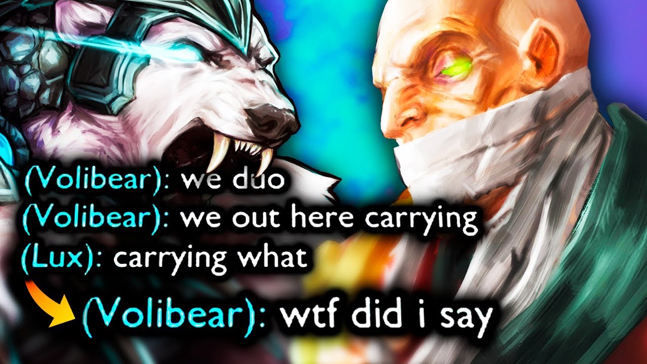 i teamed up w/ Trick2G Volibear to flip people TWICE