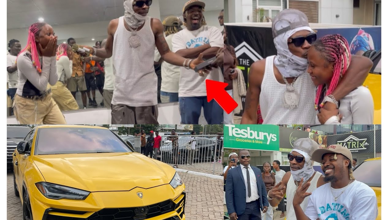Shatta wale pulls biggest surprise on dancegod’s team member with brand new iPhone 13 and cash