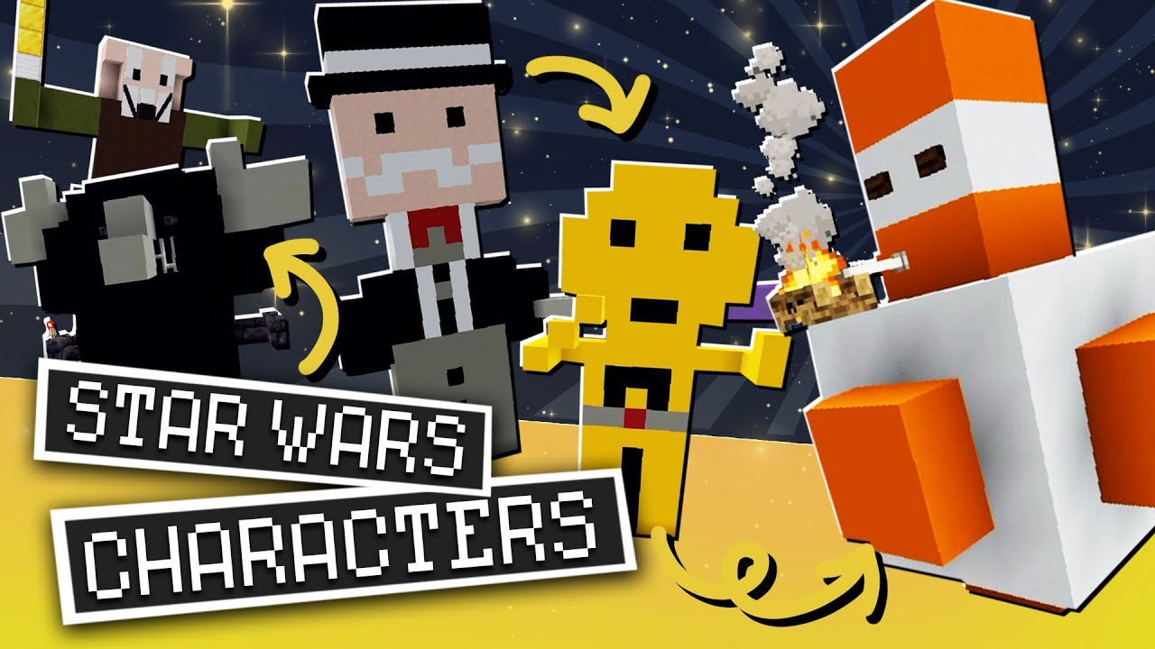 Guess the Star Wars Character from these Unhinged Builds | Minecraft Gartic Phone Challenge