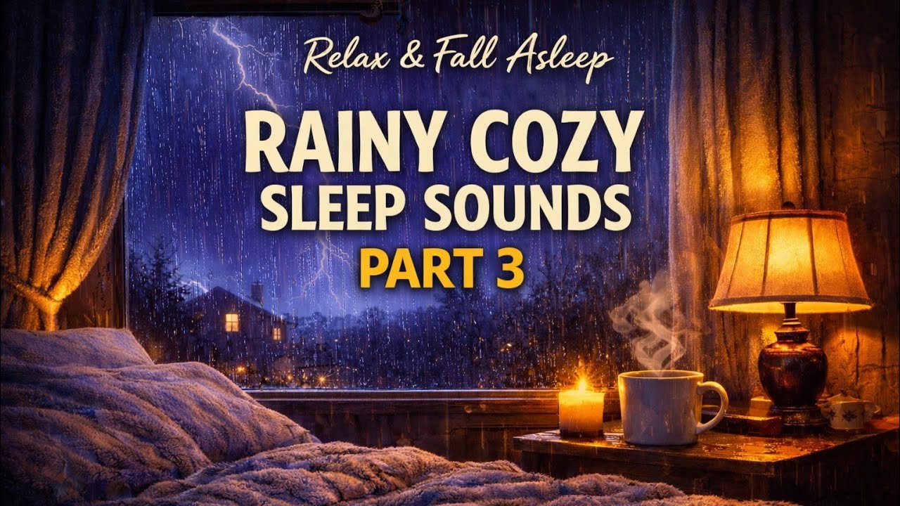 Can’t Sleep Again? 🌩️ Part 3 – 90 Min Rain & Thunder Night Therapy | @RainyDreamsNight |#Rain #viral